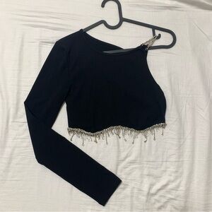 Rhinestone crop top